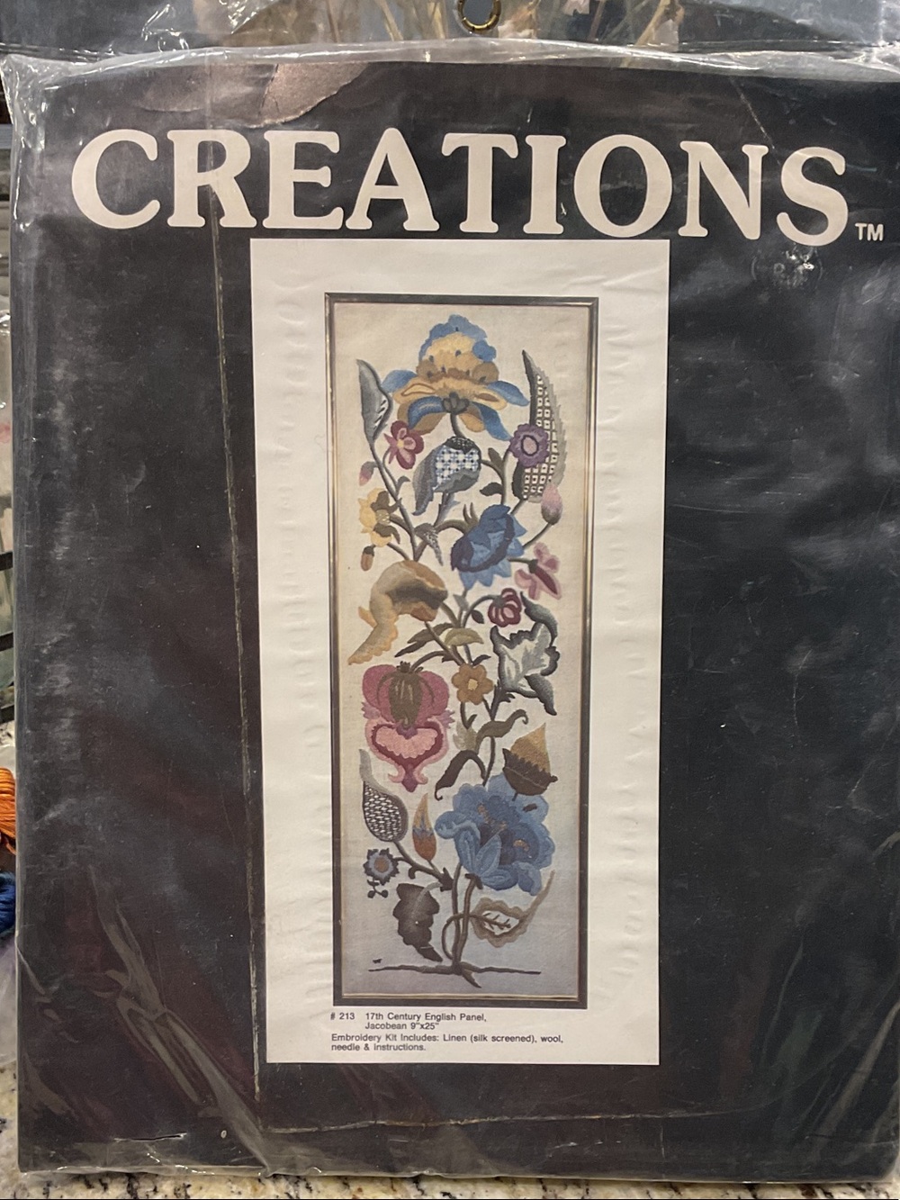 Creations 17th Century Jacobean English Panel Crewel Kit